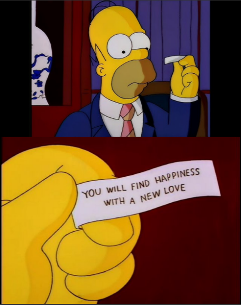 Homer Fortune Cookie Blank Meme Template