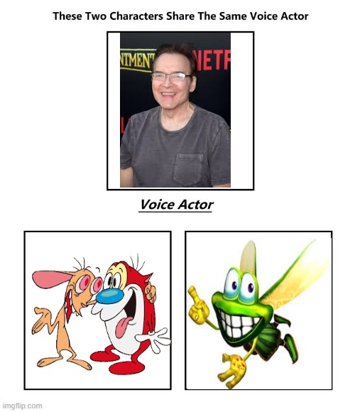 Billy West | image tagged in same voice actor,billy west,ren and stimpy,rayman,nickelodeon,ubisoft | made w/ Imgflip meme maker
