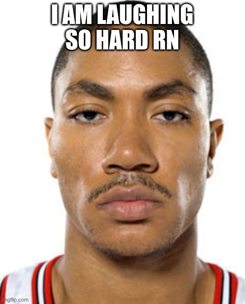 Derrick Rose Straight Face | I AM LAUGHING SO HARD RN | image tagged in derrick rose straight face | made w/ Imgflip meme maker