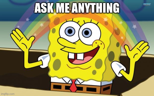 I was a school lunch worker for 1 week, AMA | ASK ME ANYTHING | image tagged in spongbob | made w/ Imgflip meme maker