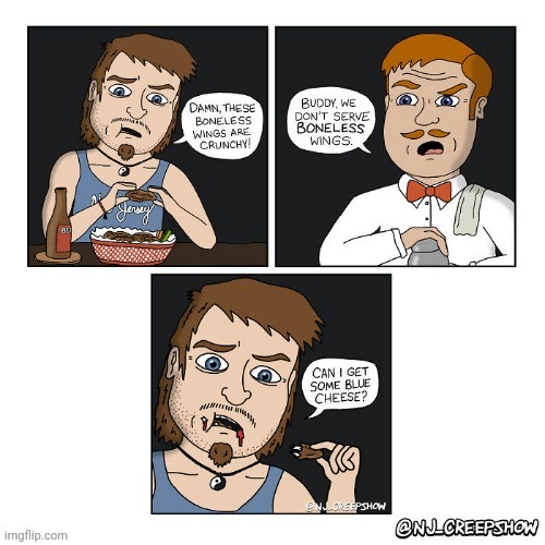 Wings | image tagged in boneless wings,wings,chicken wings,comics,comics/cartoons,boneless | made w/ Imgflip meme maker
