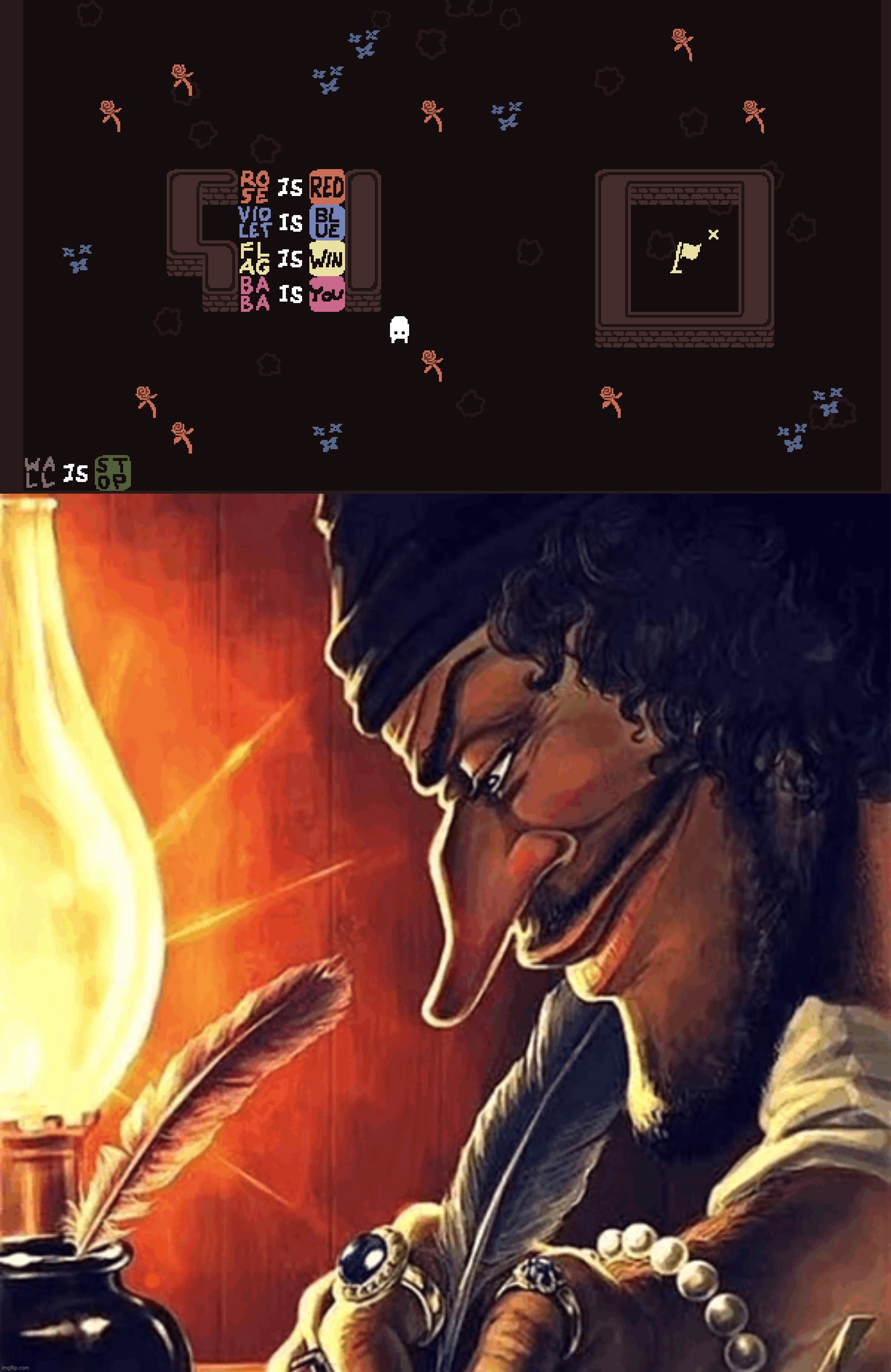 Absolutely peak game, y’all need to try it | image tagged in blackbeard writing | made w/ Imgflip meme maker