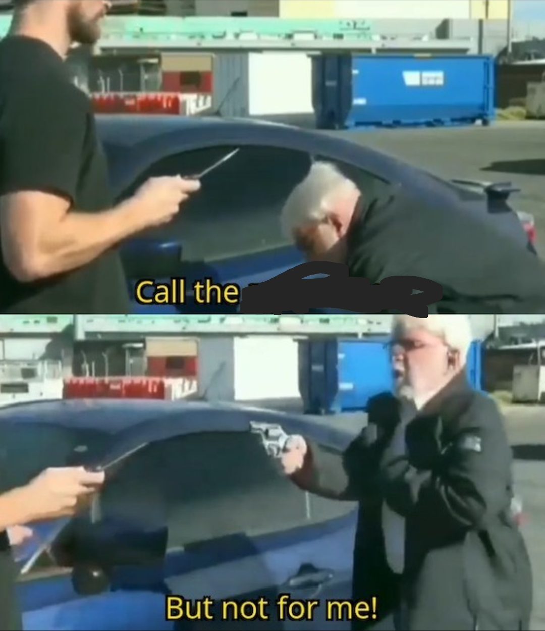 Call the x but not for me Blank Meme Template