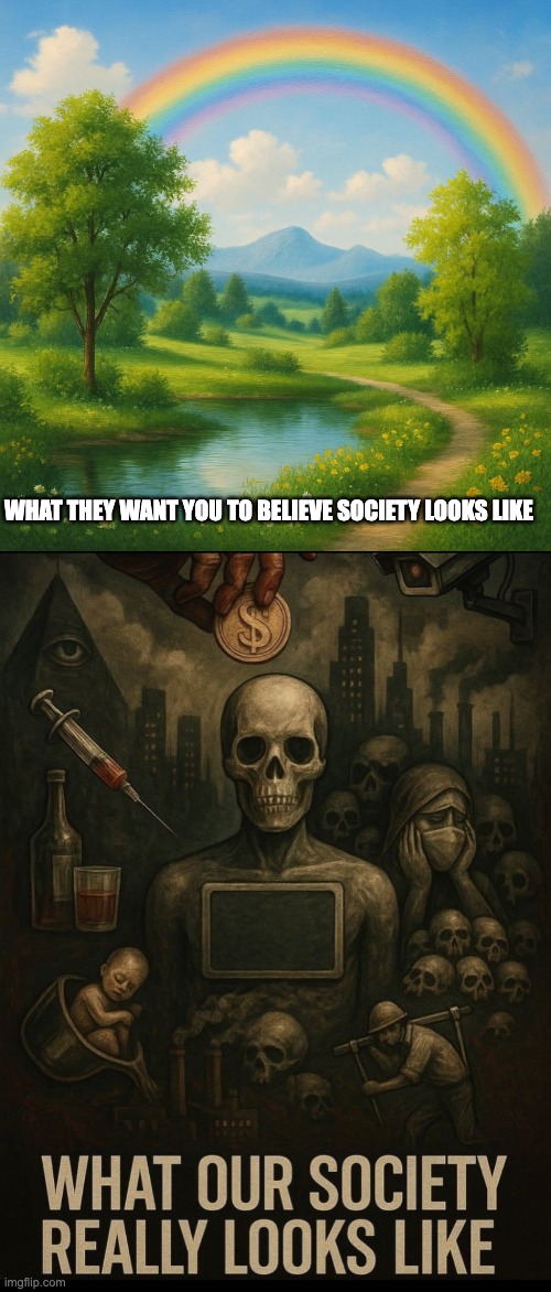 Reality | WHAT THEY WANT YOU TO BELIEVE SOCIETY LOOKS LIKE | made w/ Imgflip meme maker