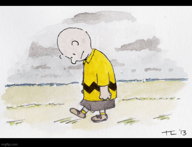 Charlie Brown Sad Walk | image tagged in charlie brown sad walk | made w/ Imgflip meme maker