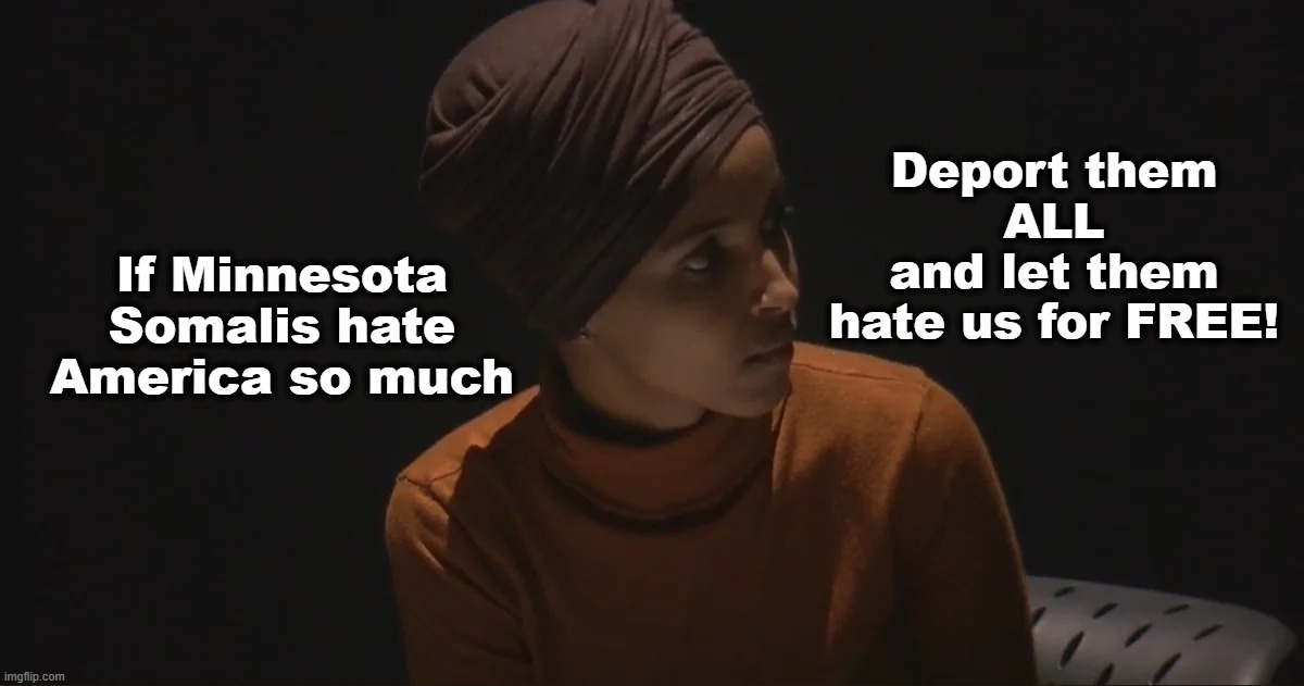If Minnesota Somalis hate America so much, deport them all and let them hate us for FREE! | image tagged in minnesota,somalia,ungrateful,deportation,radical islam,bye felicia | made w/ Imgflip meme maker