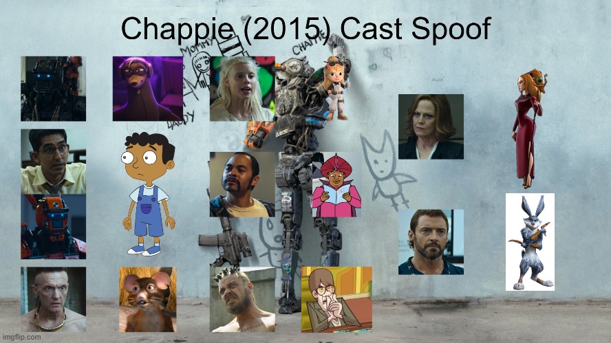 Chappie (2015) Cast Spoof | image tagged in chappie,spoof cast,memes | made w/ Imgflip meme maker