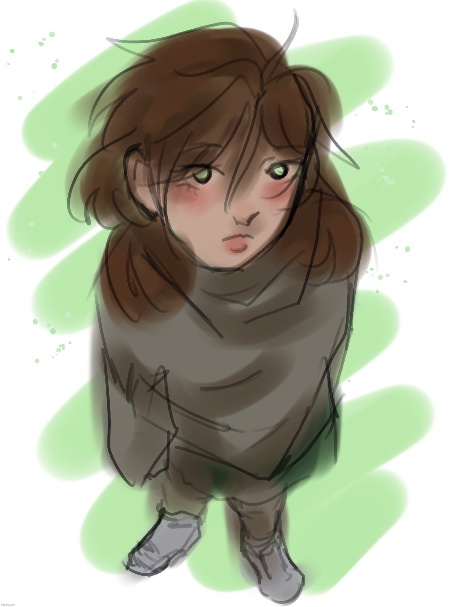 doodle that i was scared to flip | made w/ Imgflip meme maker