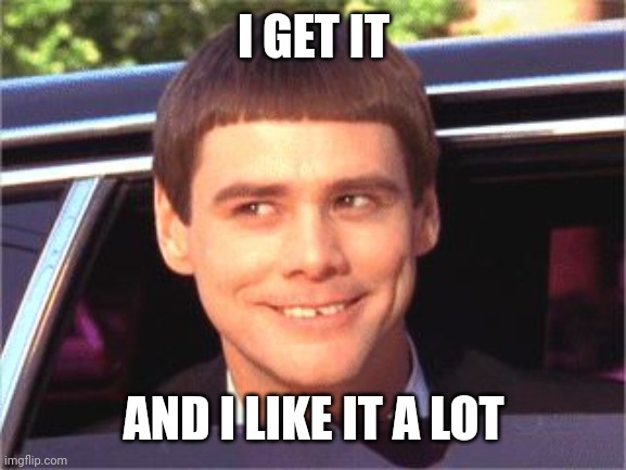 I GET IT AND I LIKE IT A LOT | image tagged in i like it alot | made w/ Imgflip meme maker