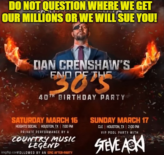 Cuz I'm a Pirate! ARGH | DO NOT QUESTION WHERE WE GET OUR MILLIONS OR WE WILL SUE YOU! | image tagged in podcast,congress,senate,lawsuit,navy seals,government corruption | made w/ Imgflip meme maker