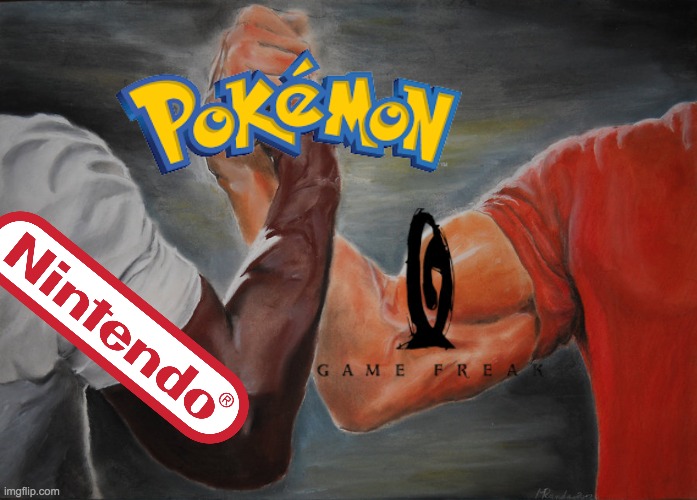anyone who plays pokemon will understand | image tagged in memes,epic handshake,pokemon,video games | made w/ Imgflip meme maker