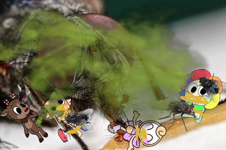 Dandy's World Characters With Flies part 3 | image tagged in the flies,trend,dandy's world,fly,roblox | made w/ Imgflip meme maker