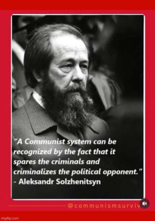 That’s what the Demonrats have been doing for a good while now… | image tagged in anti communists,aleksandr solzhenitsyn,protect criminals,persecute,political opponents | made w/ Imgflip meme maker