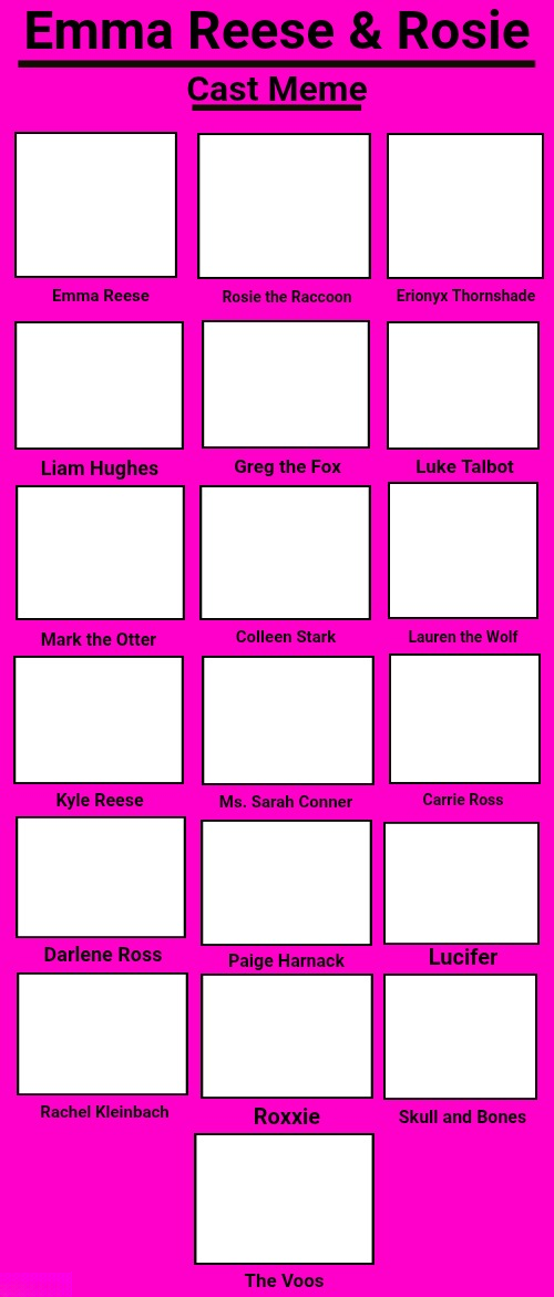 Emma Reese & Rosie Cast Meme Blank Meme Template