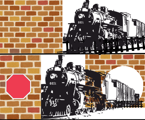 Train going through walls Blank Meme Template