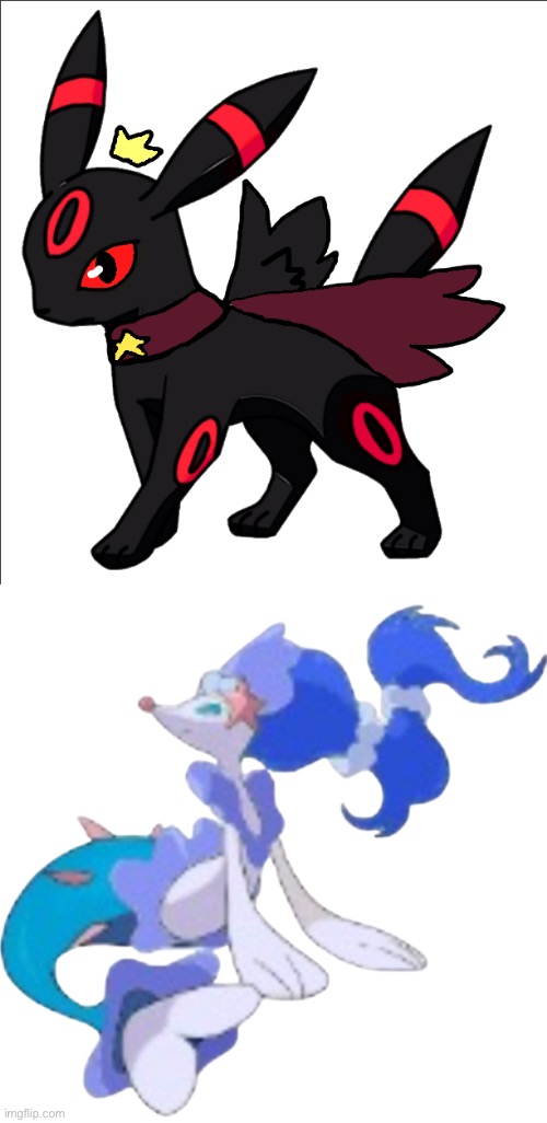 image tagged in steve the red umbreon star king version,sirena oc | made w/ Imgflip meme maker