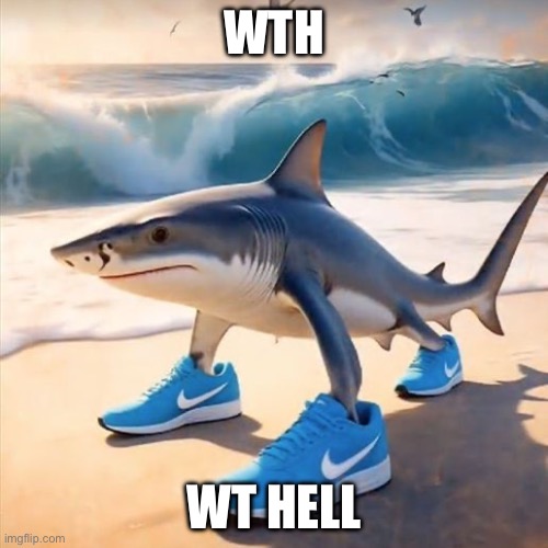 Tralalero Tralala | WTH; WT HELL | image tagged in tralalero tralala | made w/ Imgflip meme maker
