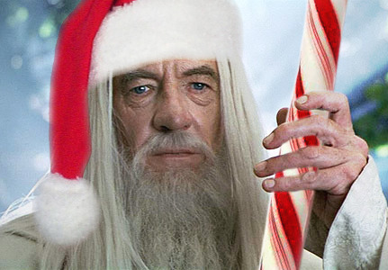 Santa Gandalf Blank Meme Template