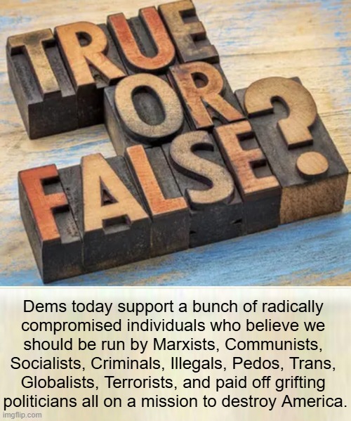 My Opinion | Dems today support a bunch of radically 
compromised individuals who believe we 
should be run by Marxists, Communists, 
Socialists, Criminals, Illegals, Pedos, Trans, 
Globalists, Terrorists, and paid off grifting 
politicians all on a mission to destroy America. | image tagged in democrats,leftists,progressives,radical,subversives,america | made w/ Imgflip meme maker
