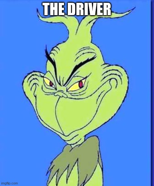 Good Grinch | THE DRIVER | image tagged in good grinch | made w/ Imgflip meme maker