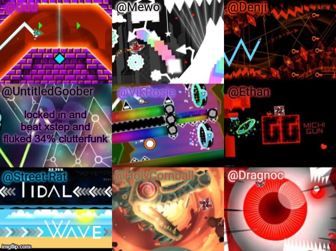 The OMDUVESHD shared template | locked in and beat xstep and fluked 34% clutterfunk | image tagged in the omduveshd shared template | made w/ Imgflip meme maker