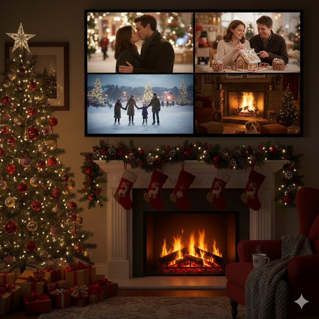 Hallmark 4 Christmas movies Blank Meme Template