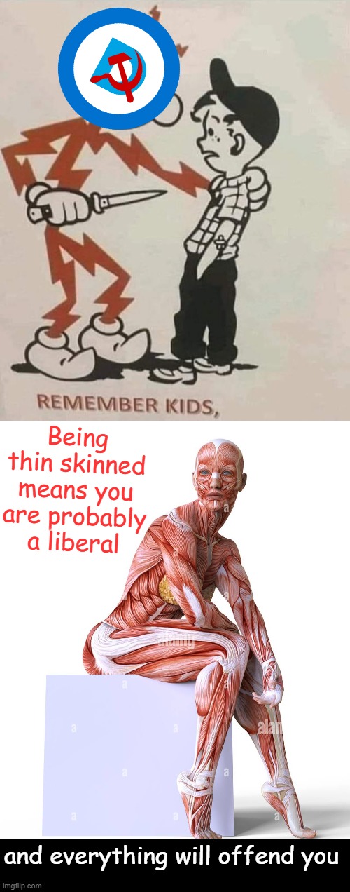 After another time out, I started thinking about what words liberals find offensive, and it's all of them- words and liberals | Being thin skinned means you are probably a liberal; and everything will offend you | image tagged in remember kids electricity will kill you,blank white template | made w/ Imgflip meme maker