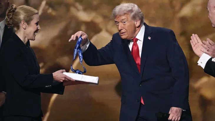 Trump peace prize Blank Meme Template