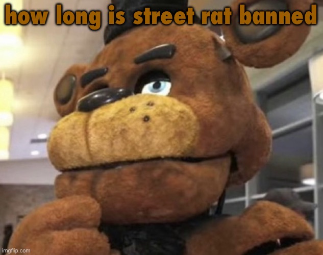 hmm | how long is street rat banned | image tagged in hmm | made w/ Imgflip meme maker
