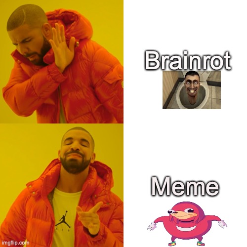 Drake disapproves the Devil and approves God | Brainrot; Meme | image tagged in ugandan knuckles,drake hotline bing,skibidi toilet | made w/ Imgflip meme maker