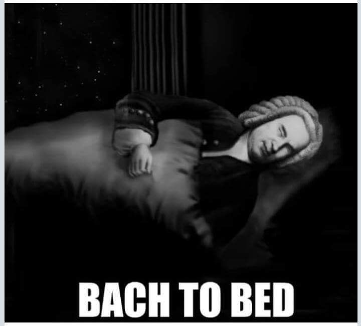 Bach to bed Blank Meme Template
