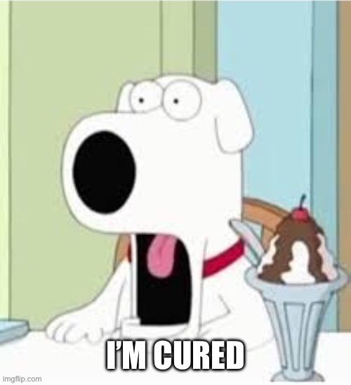 Jaw drop | I’M CURED | image tagged in jaw drop | made w/ Imgflip meme maker