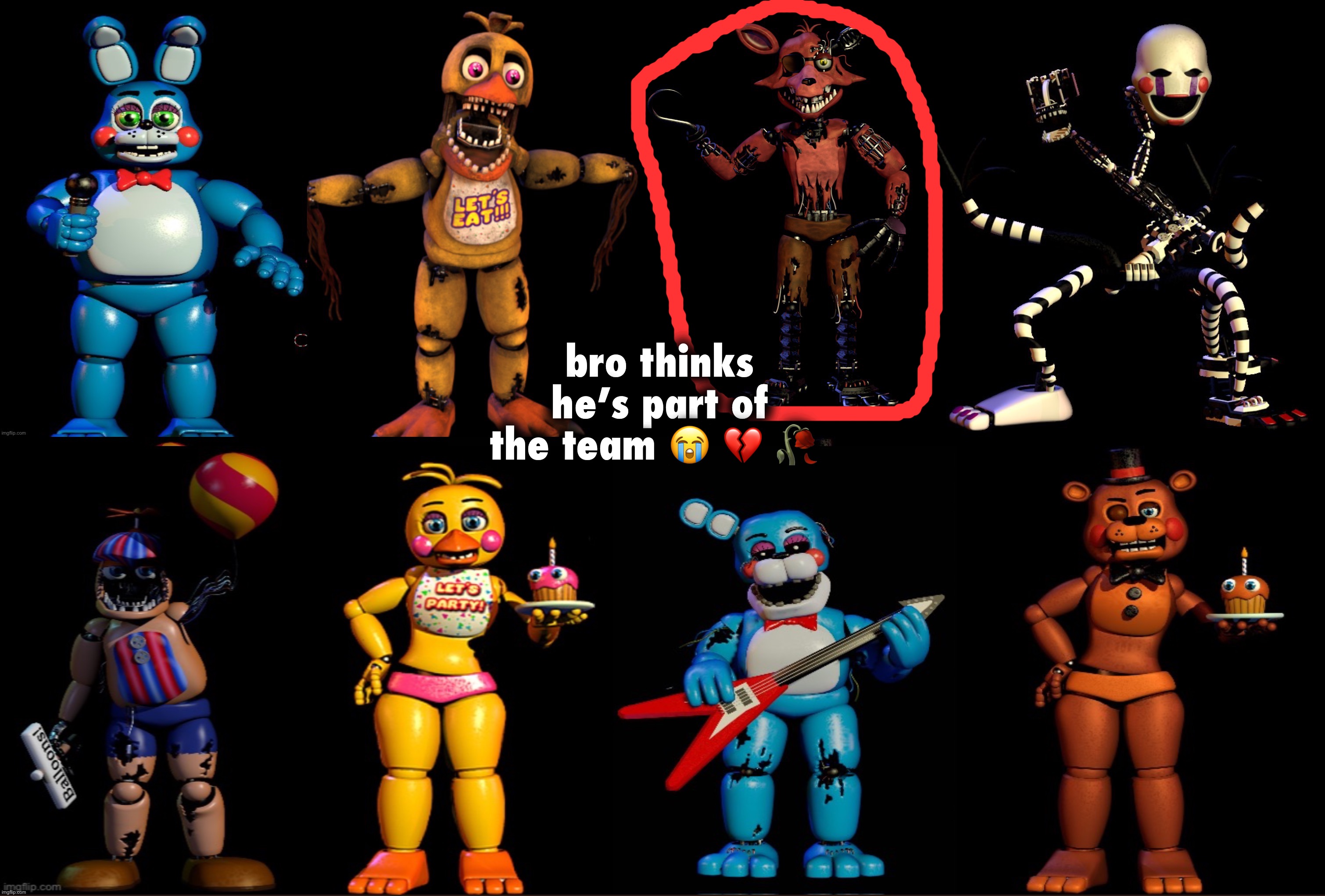 bro thinks he’s part of the team 😭 💔 🥀 | made w/ Imgflip meme maker