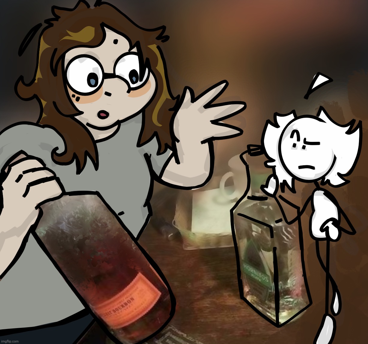 Just a little goofy drawing I made. I've been planning on something big for oc lore lately, I just can't post it yet | made w/ Imgflip meme maker