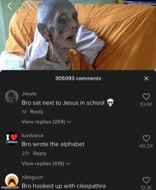 image tagged in elderly man,old,jesus,school,alphabet,cleopatra | made w/ Imgflip meme maker