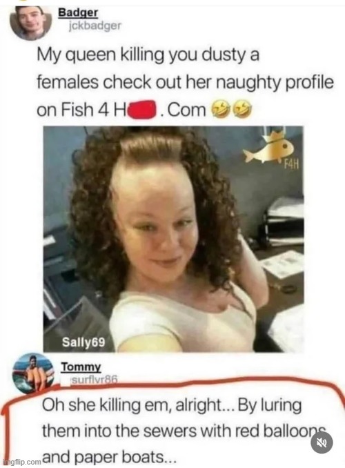 image tagged in hair,it,pennywise | made w/ Imgflip meme maker