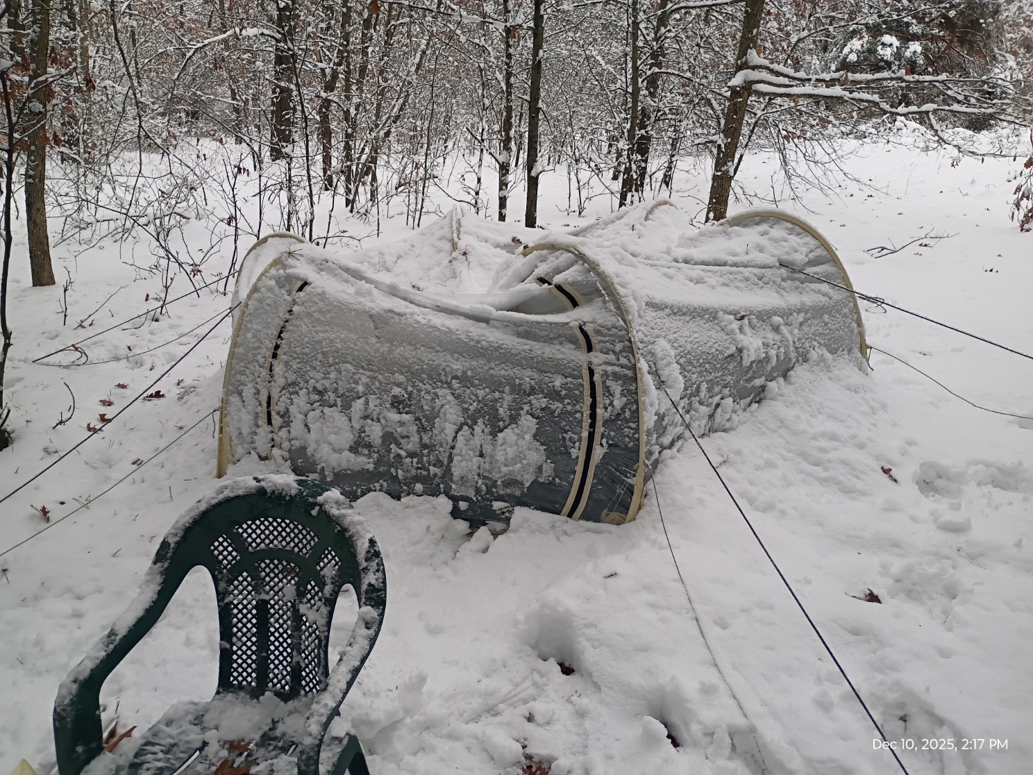 cheap camping tent - in winter snow Blank Meme Template