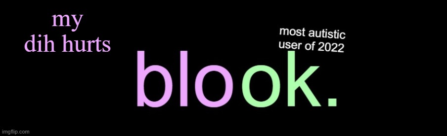 blook 2026 announcement | my dih hurts | image tagged in blook 2026 announcement | made w/ Imgflip meme maker