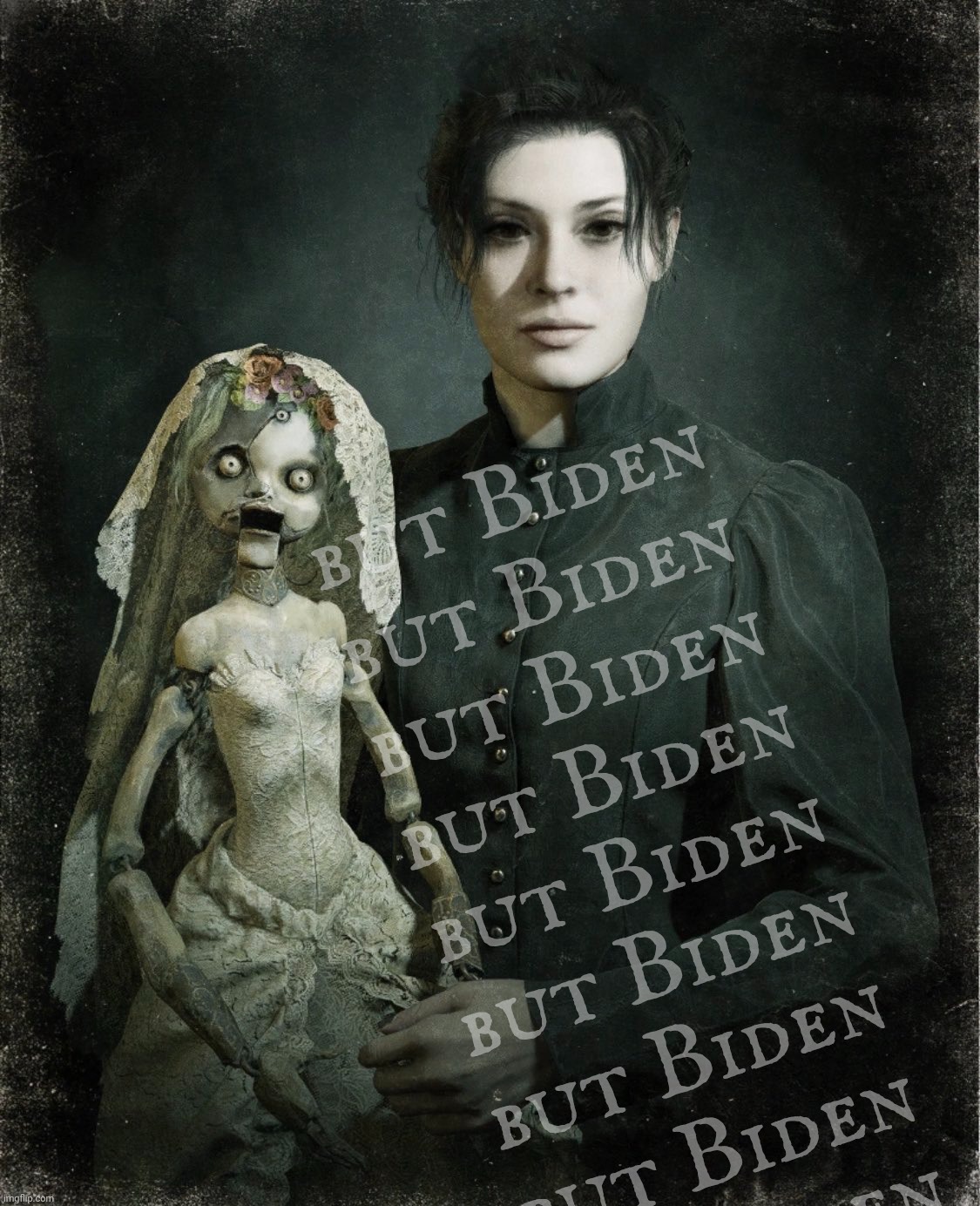 Donna Beneviento and Angie; Resident Evil Village | but Biden
but Biden
but Biden
but Biden
but Biden
but Biden
but Biden
but Biden
but Biden | image tagged in donna beneviento and angie resident evil village | made w/ Imgflip meme maker