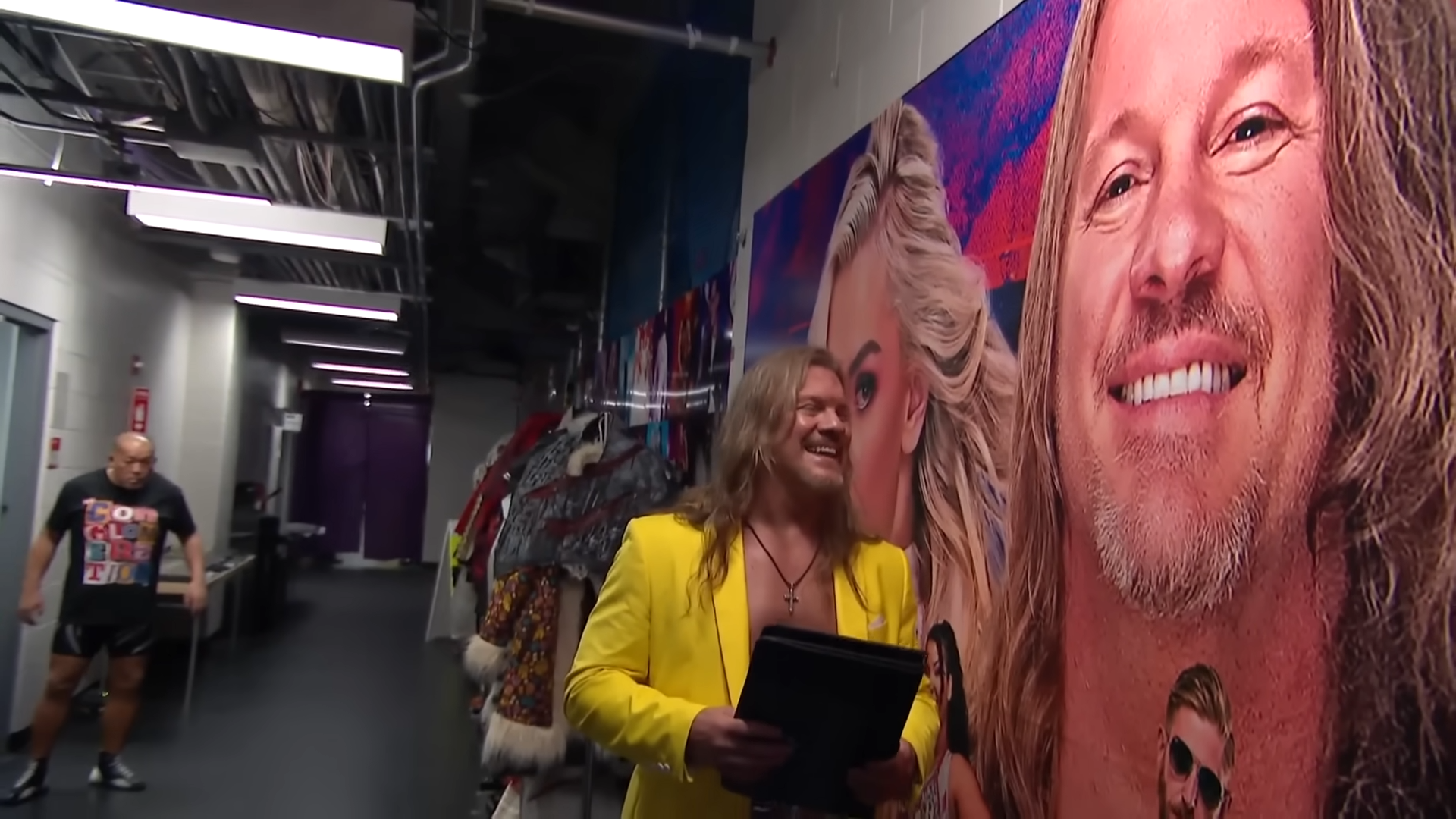 Ishii behind Jericho Blank Meme Template