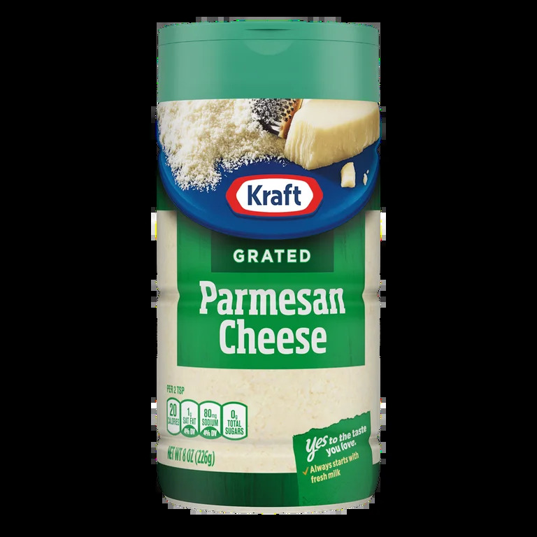 High Quality A container of Kraft shredded Parmesan cheese Blank Meme Template