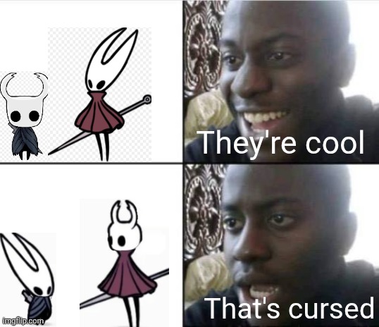 Good then bad | They're cool; That's cursed | image tagged in good then bad | made w/ Imgflip meme maker