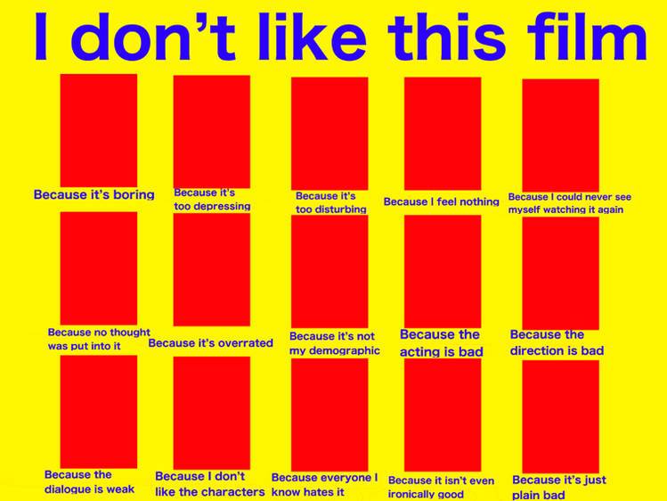 I don't like this film Blank Meme Template