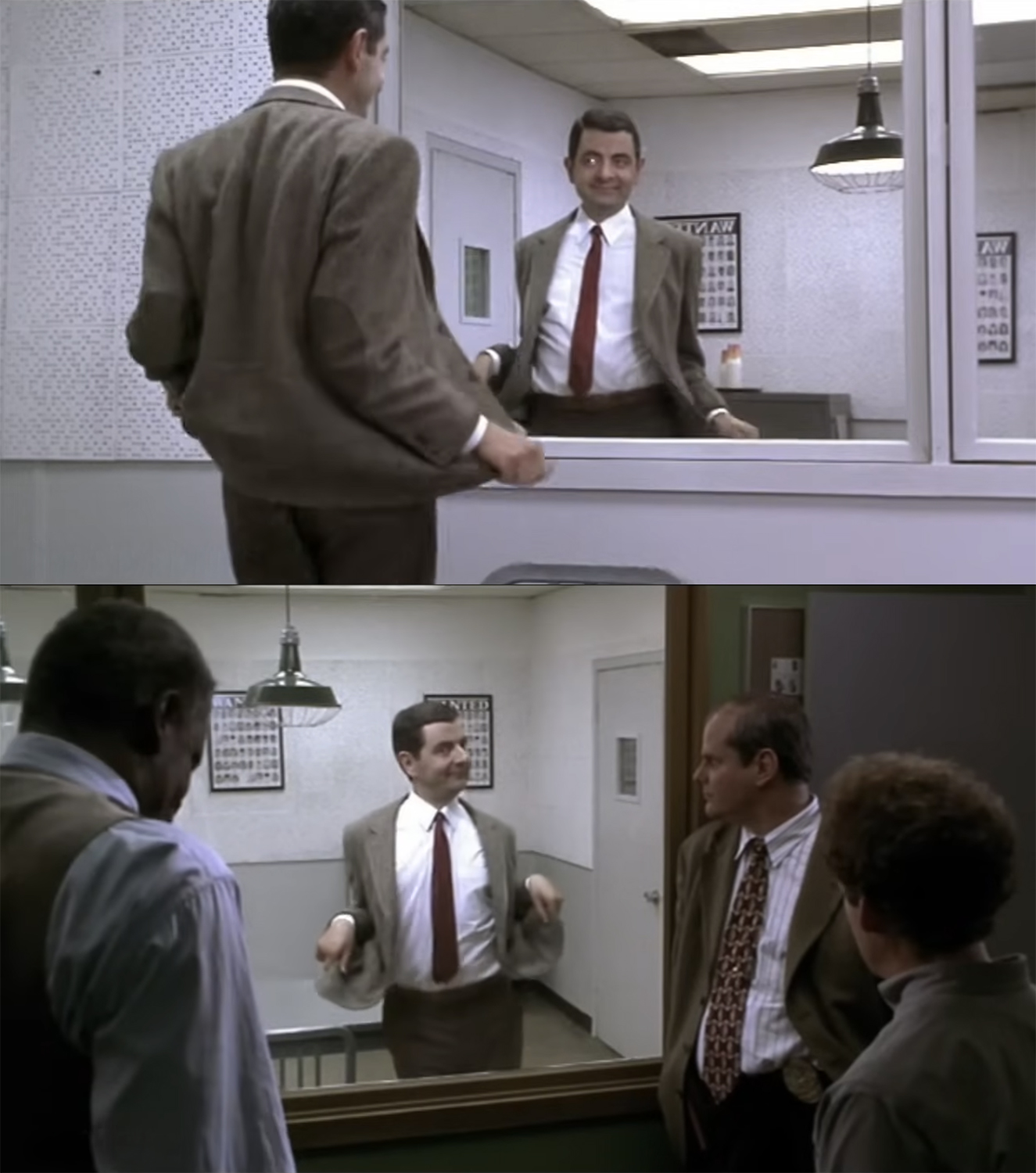 Mr. Bean Police Station Blank Meme Template