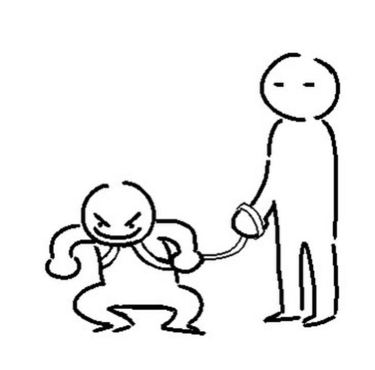 Normal with mischievous Blank Meme Template