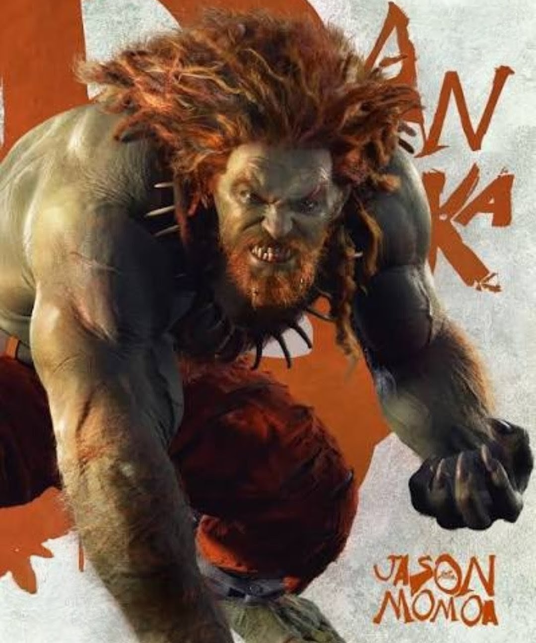 Jason Momoa as Blanka Blank Meme Template
