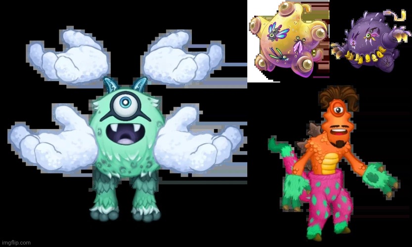 image tagged in fandhul,erma gurdy major,erma gurdy minor,bbliz ard | made w/ Imgflip meme maker