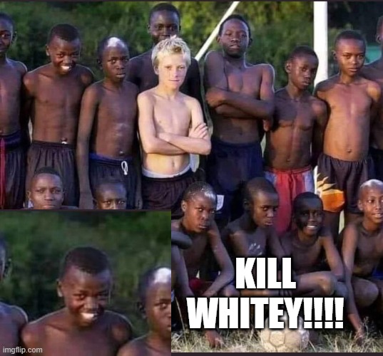 What's on His Mind? | KILL WHITEY!!!! | image tagged in dark humor | made w/ Imgflip meme maker