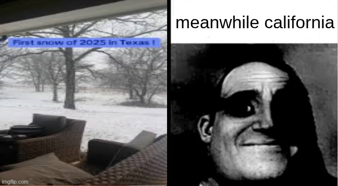 Image Title | meanwhile california | image tagged in people who don't know vs people who know,snow,united states,memes | made w/ Imgflip meme maker
