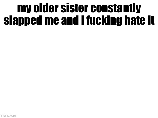 she should be in jail (i hate her bro) | my older sister constantly slapped me and i fucking hate it | made w/ Imgflip meme maker